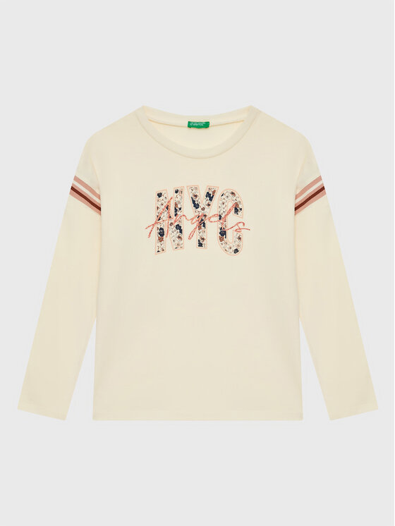 United Colors Of Benetton Bluză 3VR5C108Q Bej Regular Fit