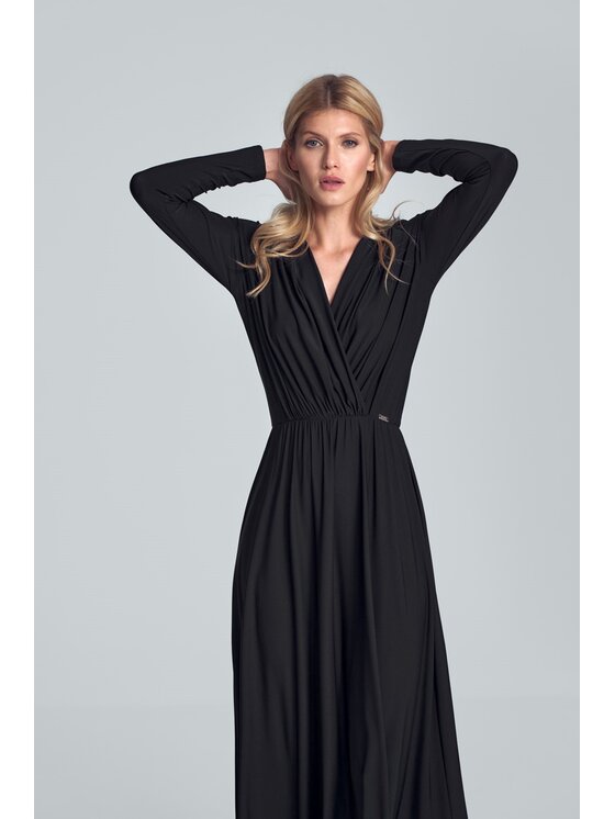 FIGL FIGL Šaty M705 Černá Regular Fit