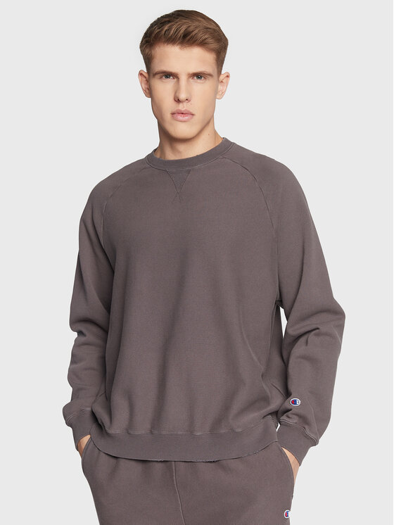 Felpa Acid Wash 217980 Grigio Custom Fit