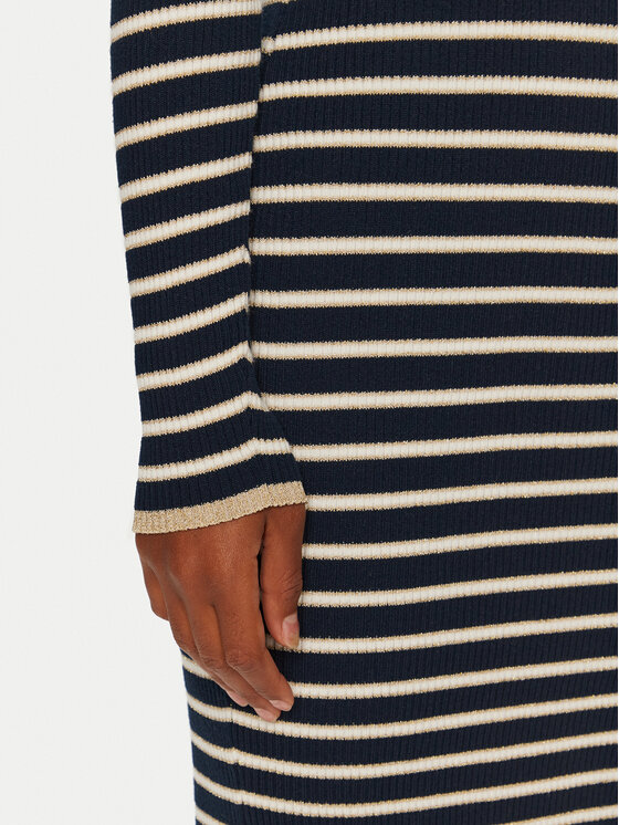 Tommy Jeans Tommy Jeans Strickkleid DW0DW19836 Dunkelblau Slim Fit