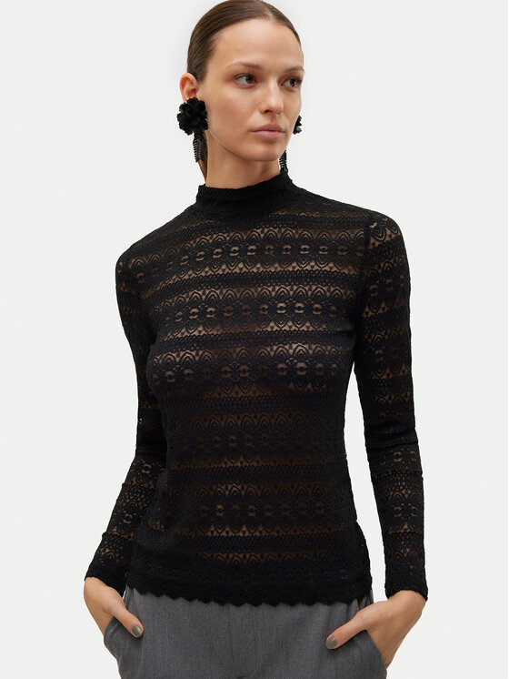 Vero Moda Vero Moda Bluza Zoe 10315443 Črna Slim Fit