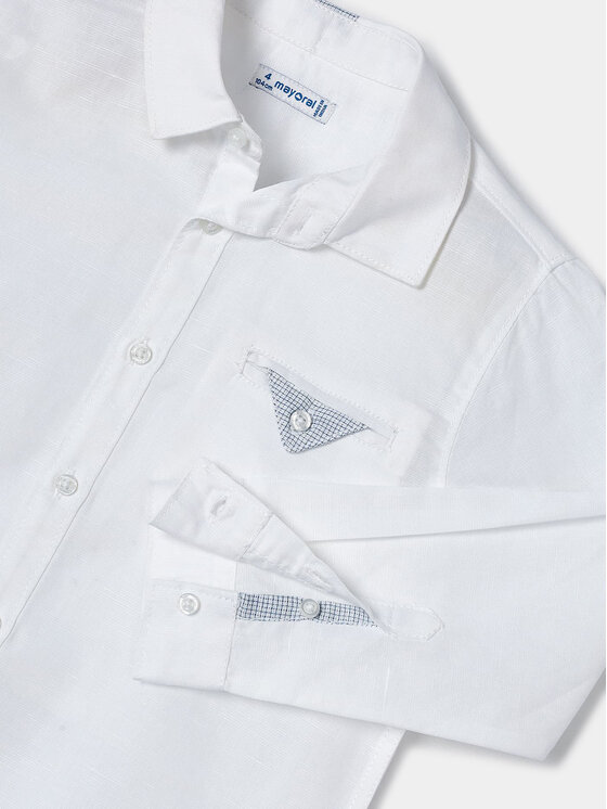 Mayoral Mayoral Camicia 3122 Bianco Regular Fit