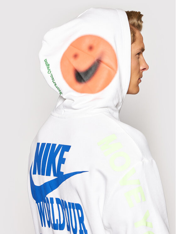 Nike Nike Μπλούζα World Tour DA0931 Λευκό Relaxed Fit