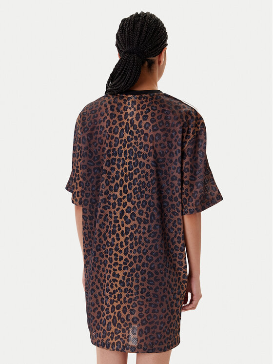adidas adidas Každodenní šaty Leopard JW7311 Hnědá Regular Fit