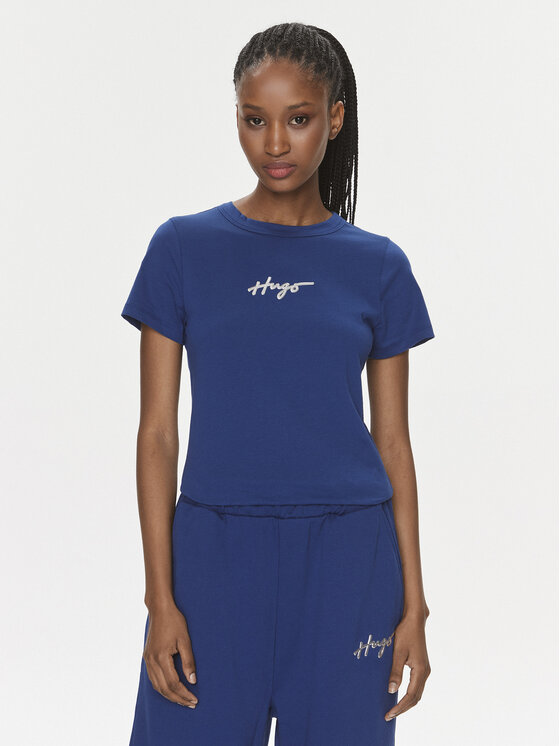 HUGO Hugo T-shirt Classic 50508289 Tamnoplava Regular Fit