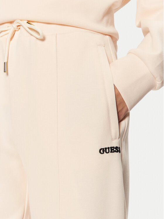 Guess Guess Hlače V5RB01 KCLD1 Écru Regular Fit