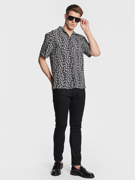 Camicia Resort KM0KM00854 Nero Regular Fit