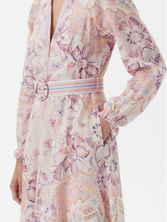 Hale Bob Hale Bob Лятна рокля with linen 4ZCA612M Бежов Regular Fit