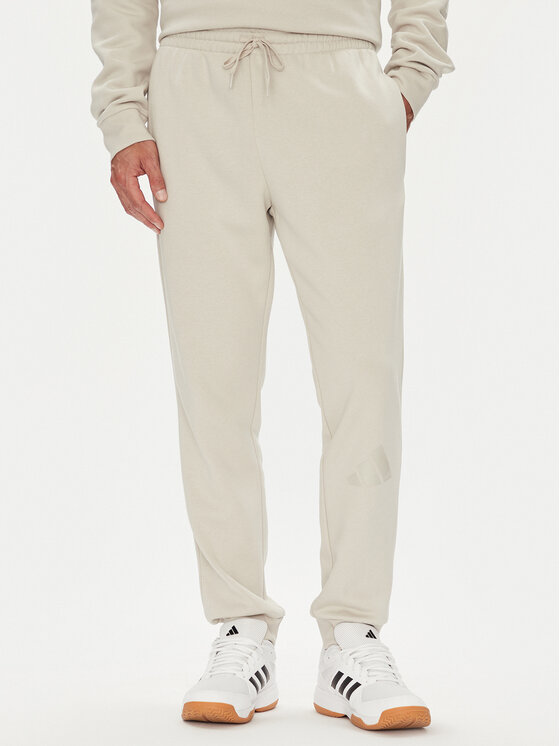 adidas adidas Treniņtērps Big Logo Fleece Colorblock JX5572 Bēšs Regular Fit