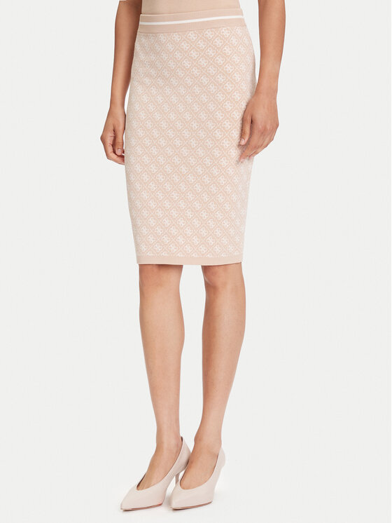 Guess Guess Ravno krilo W4BD53 Z37K0 Bež Regular Fit