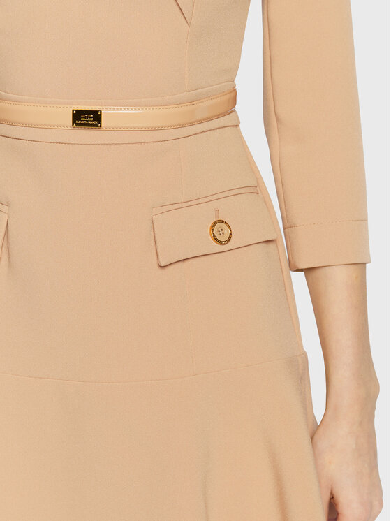 Abito da cocktail AB-187-26E2-V450 Beige Regular