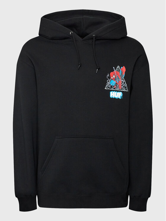 HUF Mikina MARVEL Triangle PF00605 Čierna Regular Fit