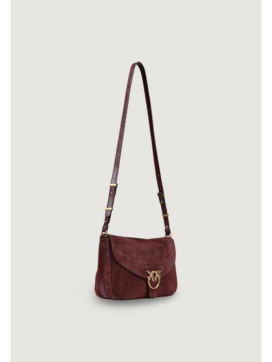 PINKO PINKO Torebka LOVE SATCHEL CLASSIC SUEDE Brązowy