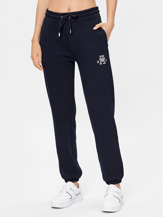 Tommy Hilfiger Tommy Hilfiger Παντελόνι φόρμας WW0WW40083 Σκούρο μπλε Tapered Fit