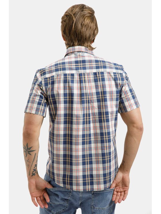 Cross Jeans Cross Jeans Koszula 35634-001 Granatowy Regular Fit