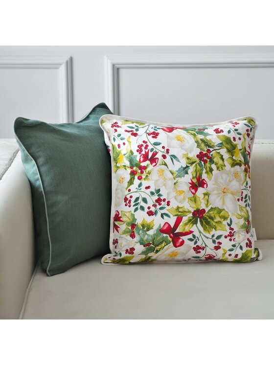 Roseberry Home Roseberry Home Poszewka dekoracyjna Very Holly Christmas Czerwony
