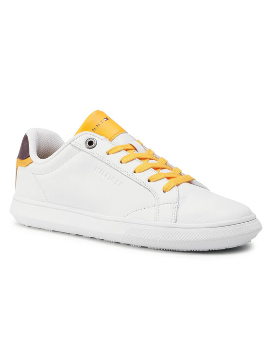 tommy hilfiger sport shoes men fm0fm03089 fm0fm03089 da4 bianco fm0fm03089  da4 bianco - 40 altre materie 30 sintetico 30 cuoio - Ανδρικά Sneakers -  Shopistas