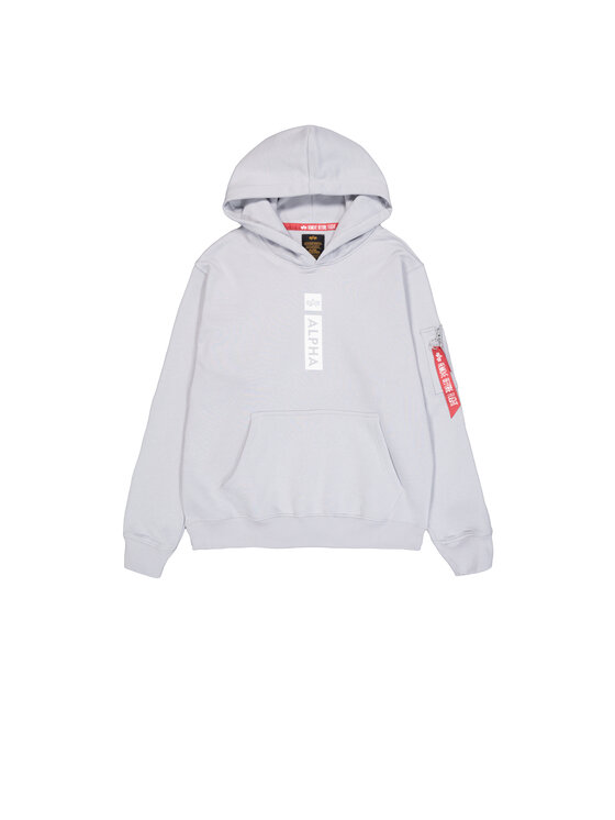 Alpha Industries Alpha Industries Bluza Alpha Puff Print Hoodie Szary Regular Fit