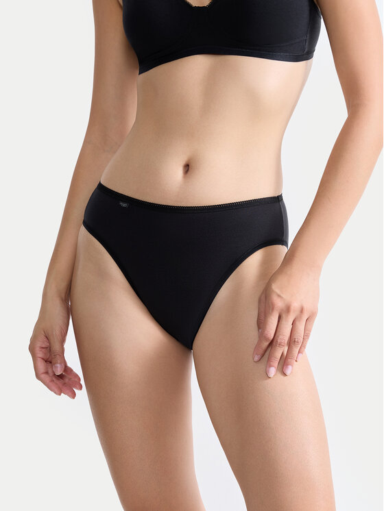 Sloggi 24/7 Cotton Tai C3P, Slip Donna, Nero (Black), 40-image