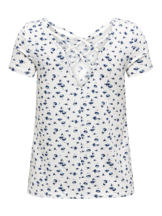 ONLY ONLY Bluse Bera 15368588 Weiß Regular Fit