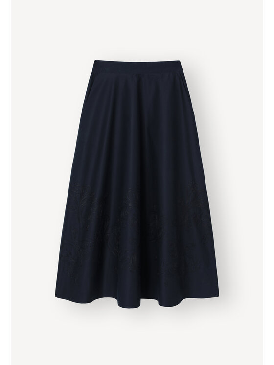 TATUUM Tatuum Midi sukňa MORA Tmavomodrá Classic Fit