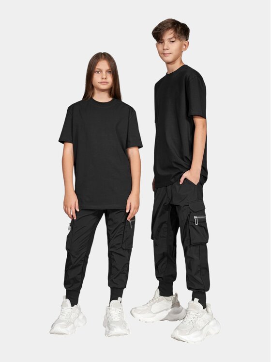 MADE BY SOCIETY MADE BY SOCIETY T-Shirt BLANK - T37849 Czarny Basic Fit