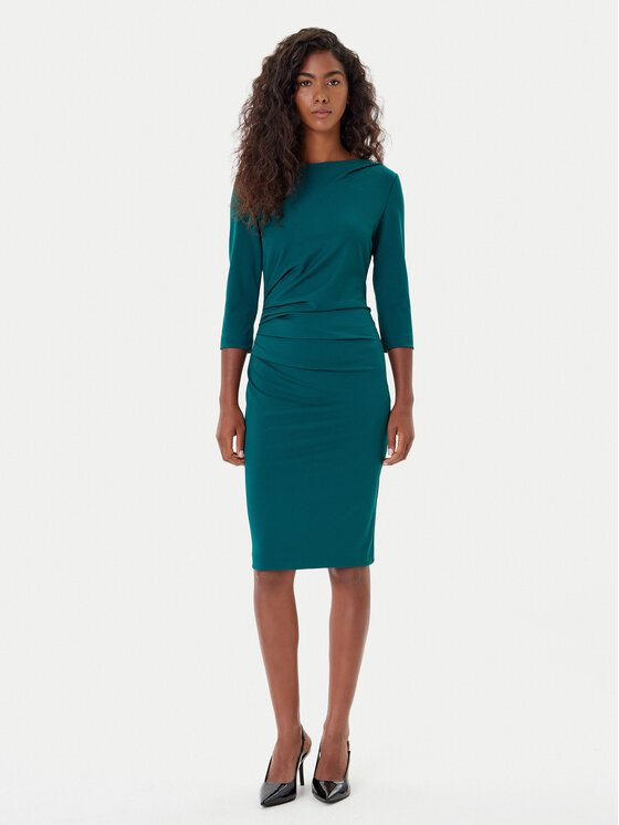 Rinascimento Rinascimento Koktel haljina CFC0126154003 Zelena Slim Fit
