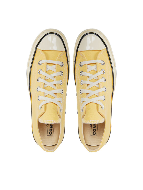 Converse basse shop jaune pastel