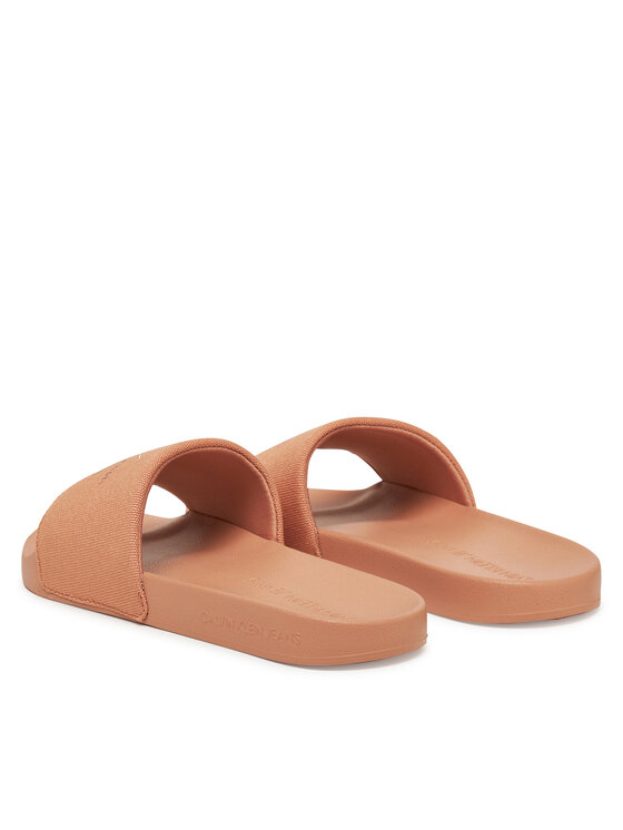 Calvin Klein Jeans Calvin Klein Jeans Šľapky Slide Monogram Wn YW0YW01835 Koralová