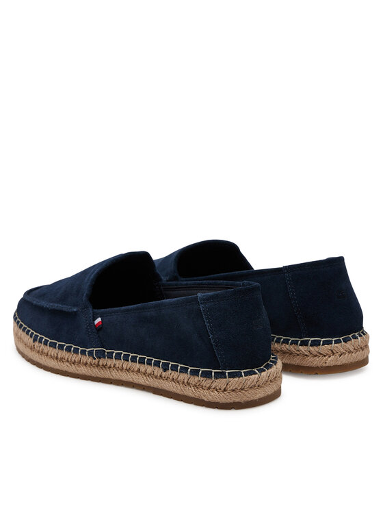 Tommy Hilfiger Tommy Hilfiger Espadryle Hilfiger Flex Espa Suede Loafer FM0FM05392 Granatowy