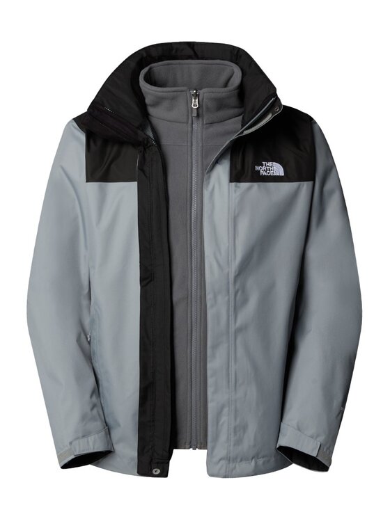 The North Face The North Face Kurtka przeciwdeszczowa Evolve II Triclimate Szary Regular Fit