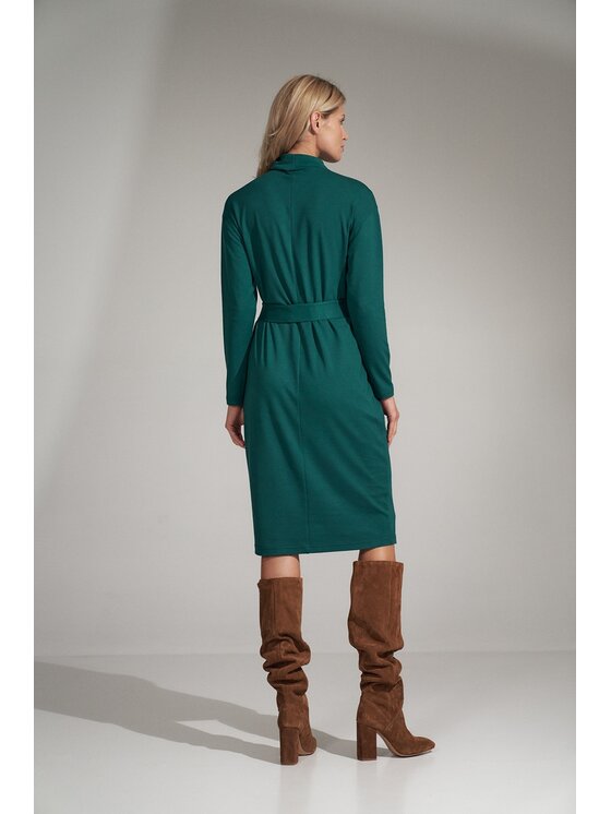 FIGL FIGL Sukienka M726 Zielony Regular Fit
