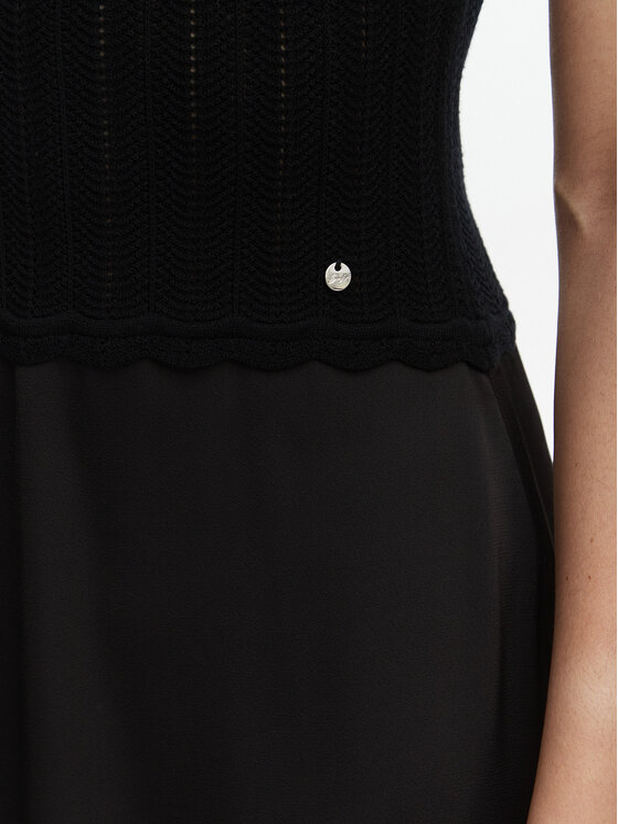 BOSS BOSS Cocktail obleka C_Ficella 50559806 Črna A-Line Fit