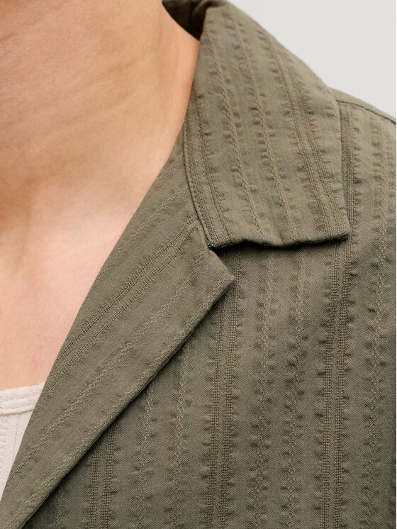 Jack & Jones Jack & Jones Komplet koszula i szorty materiałowe Tyson 12297649 Zielony Relaxed Fit