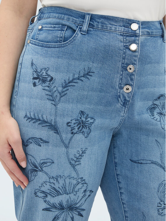 Fiorella Rubino Fiorella Rubino Jeansy P468T205280N024 Turkusowy Regular Fit