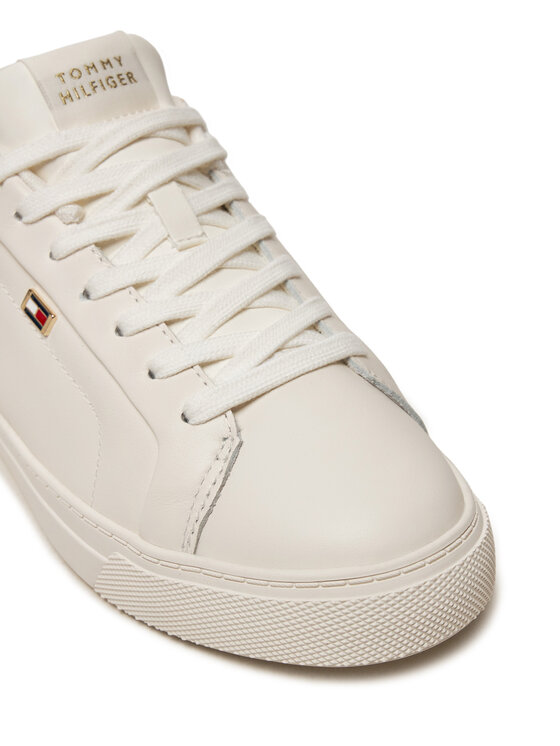 Tommy Hilfiger Tommy Hilfiger Sneakersy Icon Court Sneaker Flag FW0FW08327 Écru