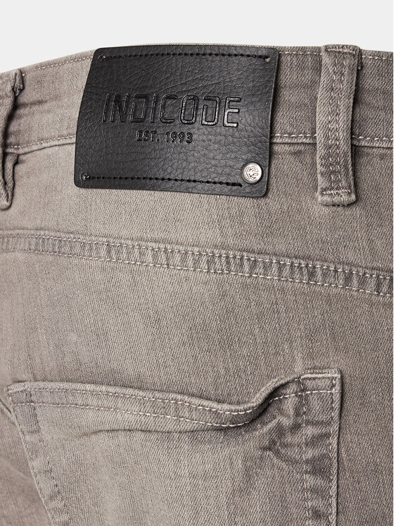 INDICODE INDICODE Džínové šortky Kaden 70-100 Šedá Regular Fit