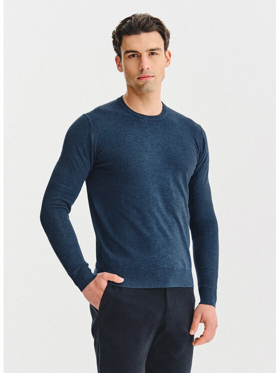 Pako Lorente Pako Lorente Sweter P25WN-2X-033 Granatowy Classic Fit
