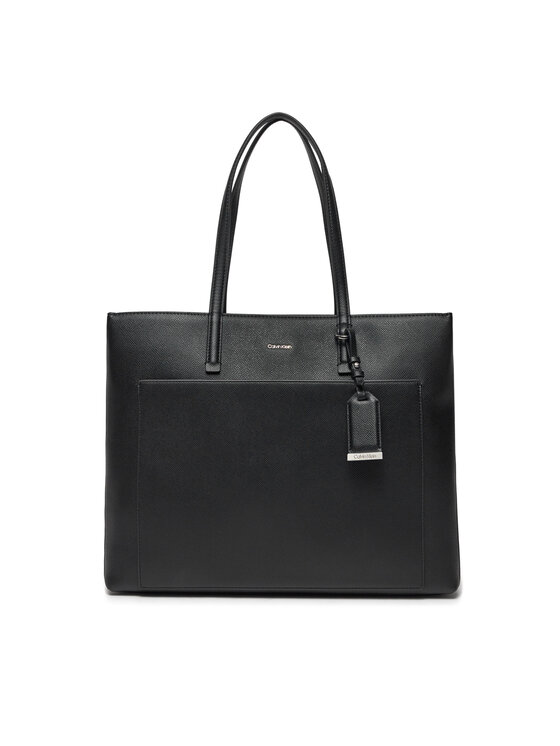Calvin Klein Torebka Ck Must Medium Shopper_Caviar K60K613086 Czarny