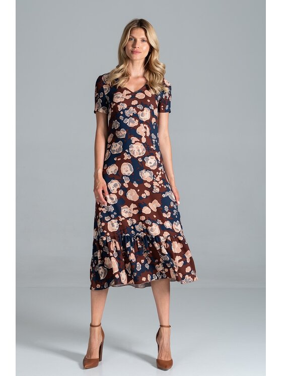 FIGL FIGL Sukienka M827 Kolorowy Regular Fit