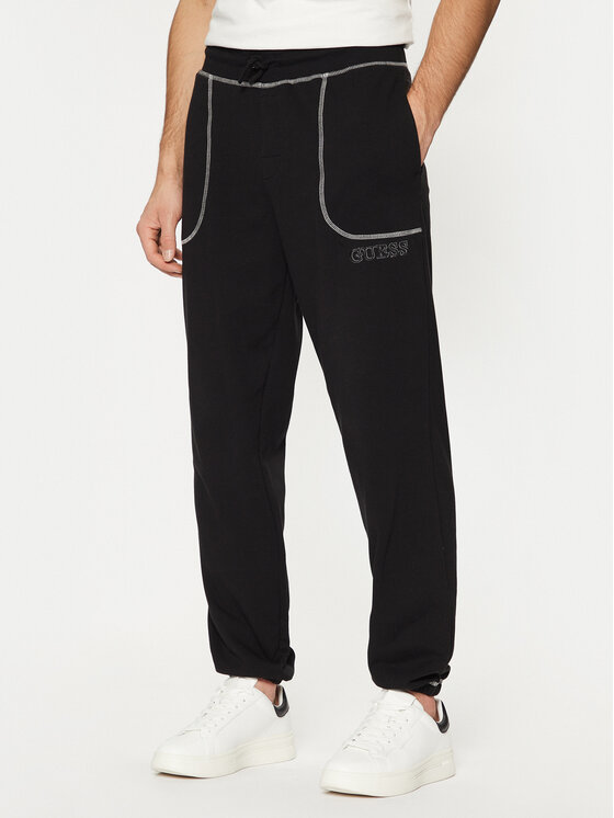 Guess Guess Pantaloni trening U5RB00 KCO31 Negru Regular Fit