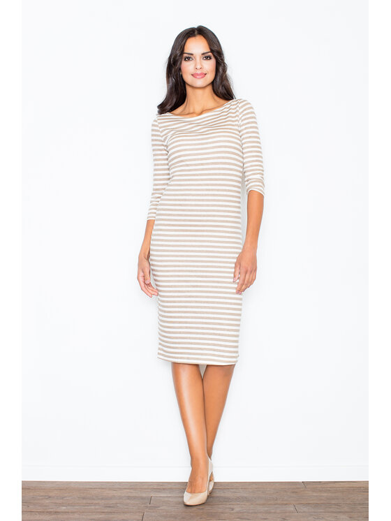 FIGL FIGL Šaty M311 Béžová Regular Fit