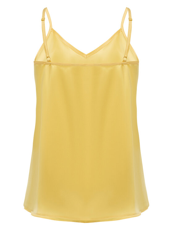 Cat&Cat Cat&Cat Top jedwabny Żółty Regular Fit
