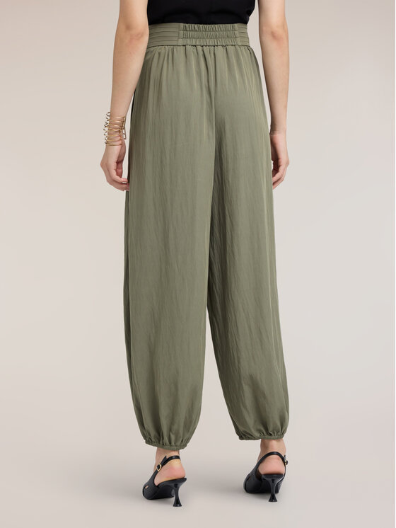 Motivi Motivi Pantaloni di tessuto P03OQ004766N025 Verde Baggy Fit