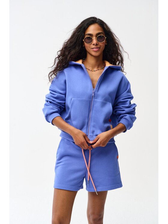 NAOKO NAOKO Bluza Catch the Waves Niebieski Loose Fit