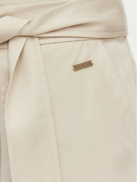 Guess Guess Auduma šorti W5GD1R WG4C2 Gaiši bēša Regular Fit