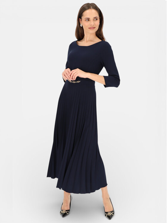 L’AF L’AF Sukienka wieczorowa Celine Granatowy Regular Fit