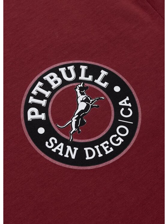 PITBULL PITBULL T-Shirt AUTOMATIC Bordowy Regular Fit