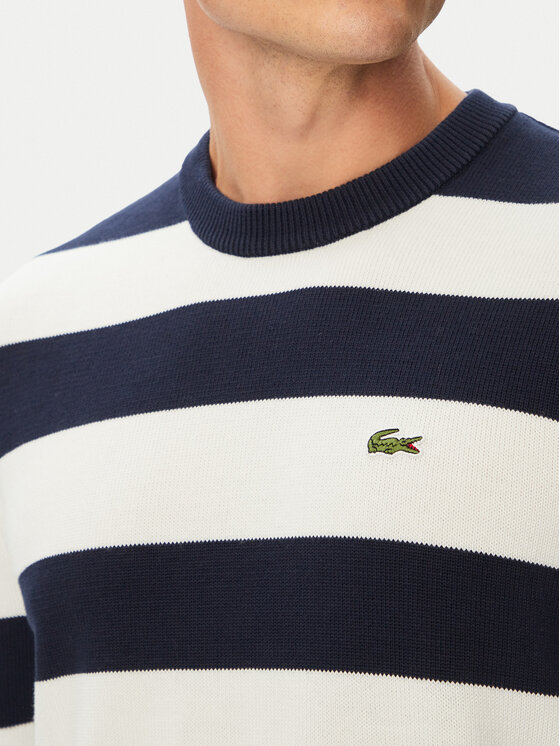 Lacoste Lacoste Sweter AH0608 Granatowy Regular Fit