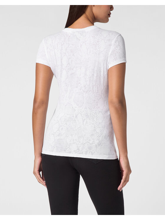 PHILIPP PLEIN PHILIPP PLEIN T-Shirt 20063 Biały Skin Tight Fit